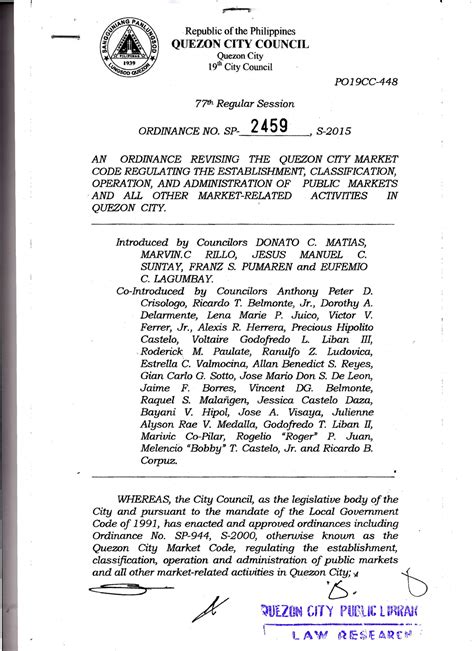 Ordinance No. 730, S.